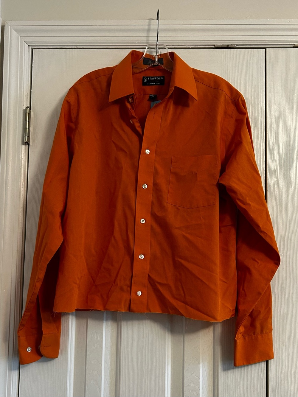 Orange Stafford Cropped Button Up